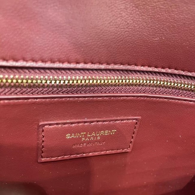 YSL LE MAILLON SATCHEL IN SMOOTH LEATHER 6497952 Burgundy