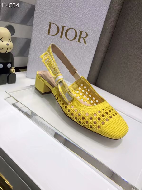 DIOR & MOI SLINGBACK PUMP Mesh Cannage Embroidery Dior777DJ-2