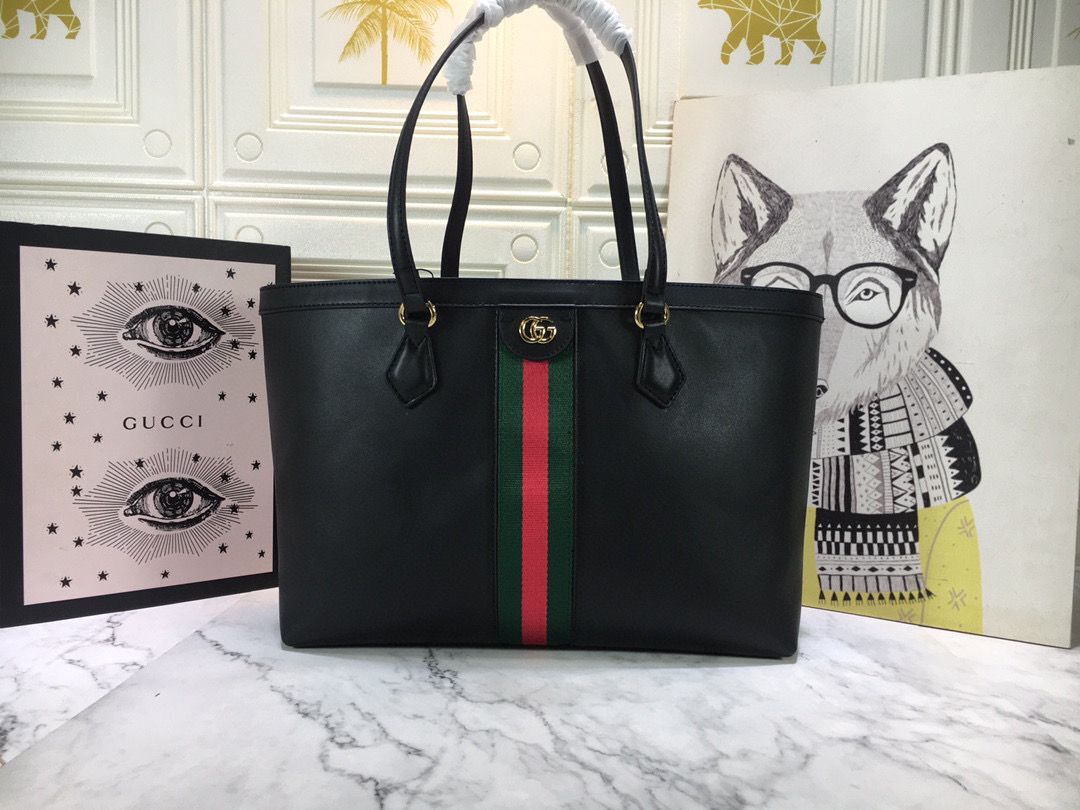 Gucci Ophidia series medium GG Tote Bag 631685 Black