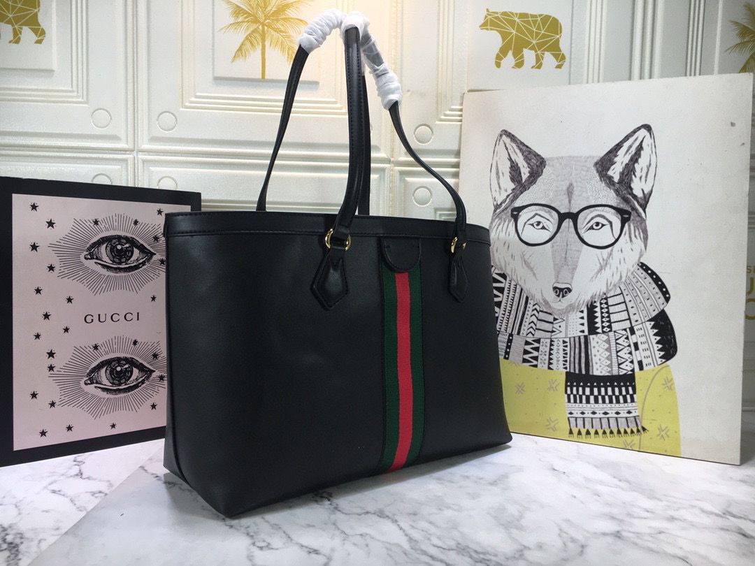 Gucci Ophidia series medium GG Tote Bag 631685 Black