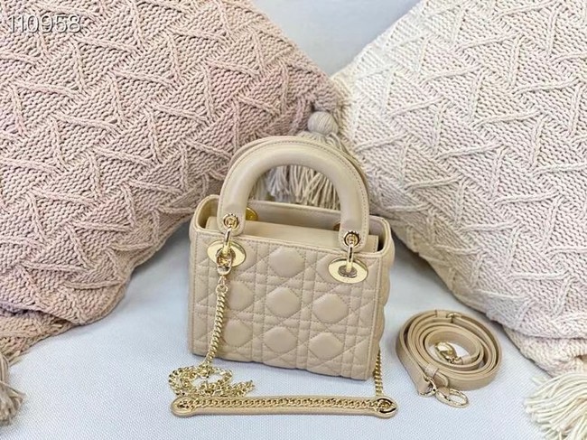 MINI LADY DIOR BAG Cannage Lambskin M0505OC Beige