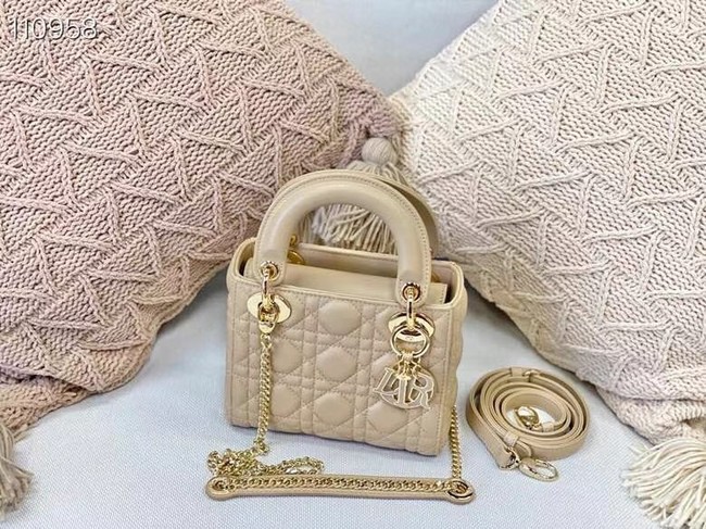 MINI LADY DIOR BAG Cannage Lambskin M0505OC Beige