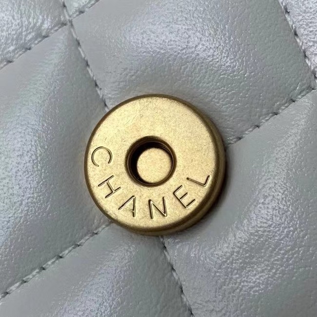 CHANEL mini wallet on chain AP2290 white