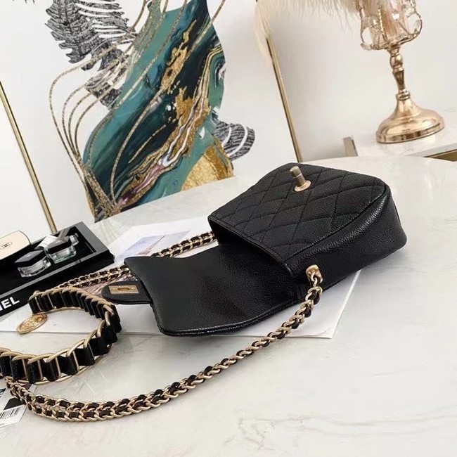 Chanel Flap Shoulder Bag Original leather AS2482 black