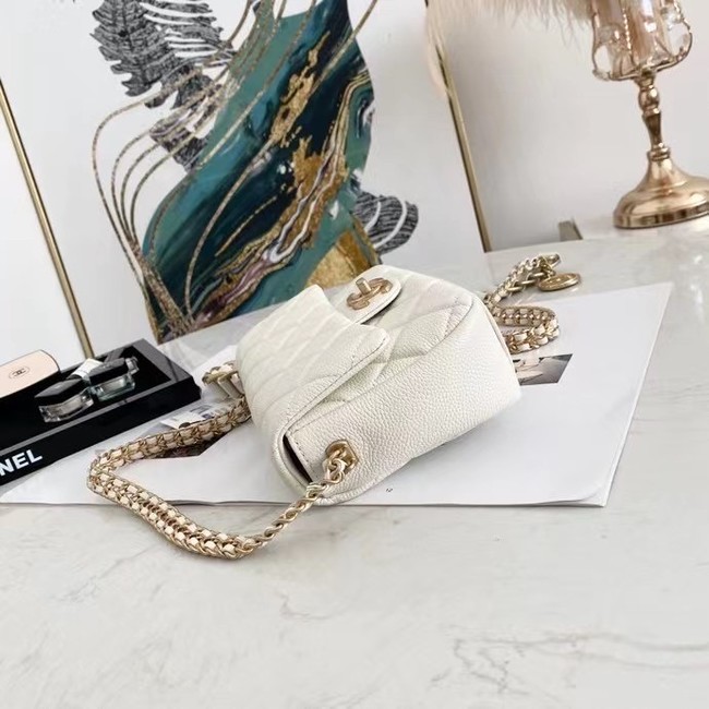 Chanel Flap Shoulder Bag Original  leather AS2482 white