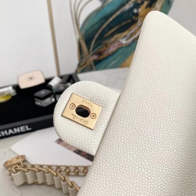 Chanel Flap Shoulder Bag Original leather AS2528 white