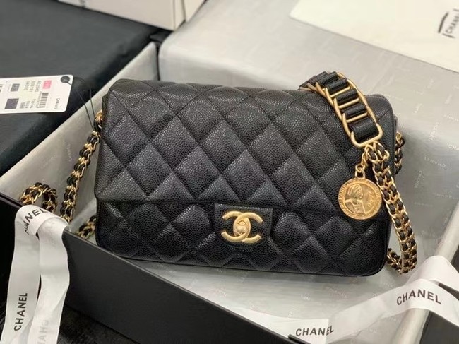 Chanel Flap Shoulder Bag Original leather AS2543 black