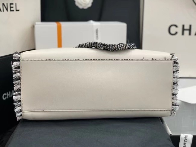 Chanel Original Leather Shopping Bag AS8485 white