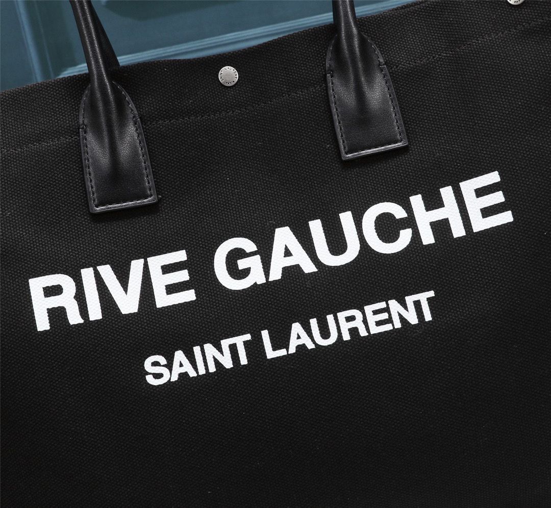 Yves Saint Laurent Rive Gauche Tote Shopping Bag 59929 Black