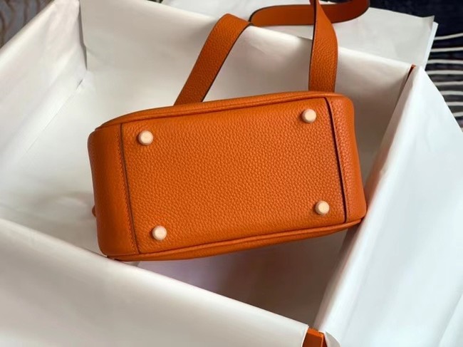 Hermes mini Lindy Original Togo Leather Bag OLD19 orange