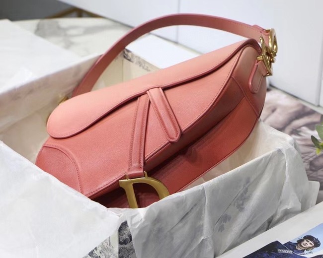 DIOR SADDLE BAG Gradient Calfskin M0446C Pink &Shoulder strap