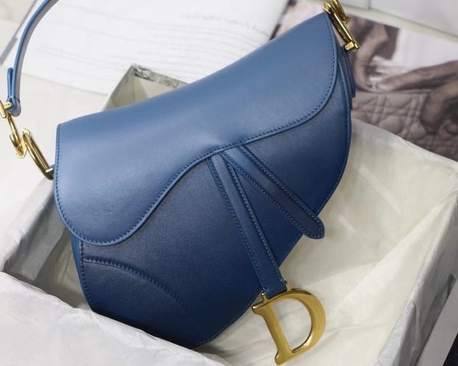 DIOR SADDLE BAG Gradient Calfskin M0446C blue &Shoulder strap