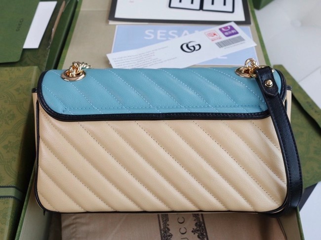 Gucci GG Marmont small shoulder bag 443497 Pastel blue