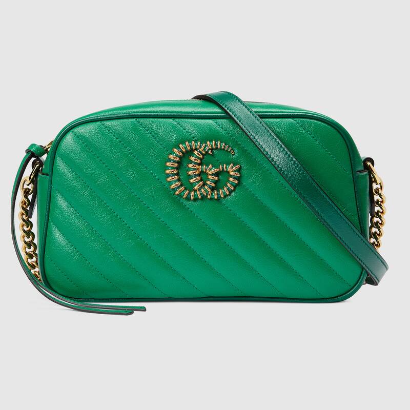 Gucci GG Marmont small shoulder bag 447632 Bright green