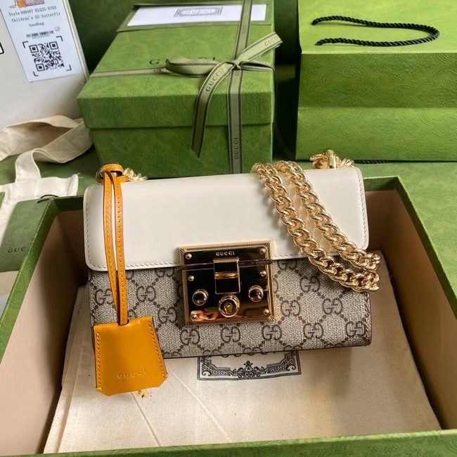 Gucci Padlock small shoulder bag 409487 White