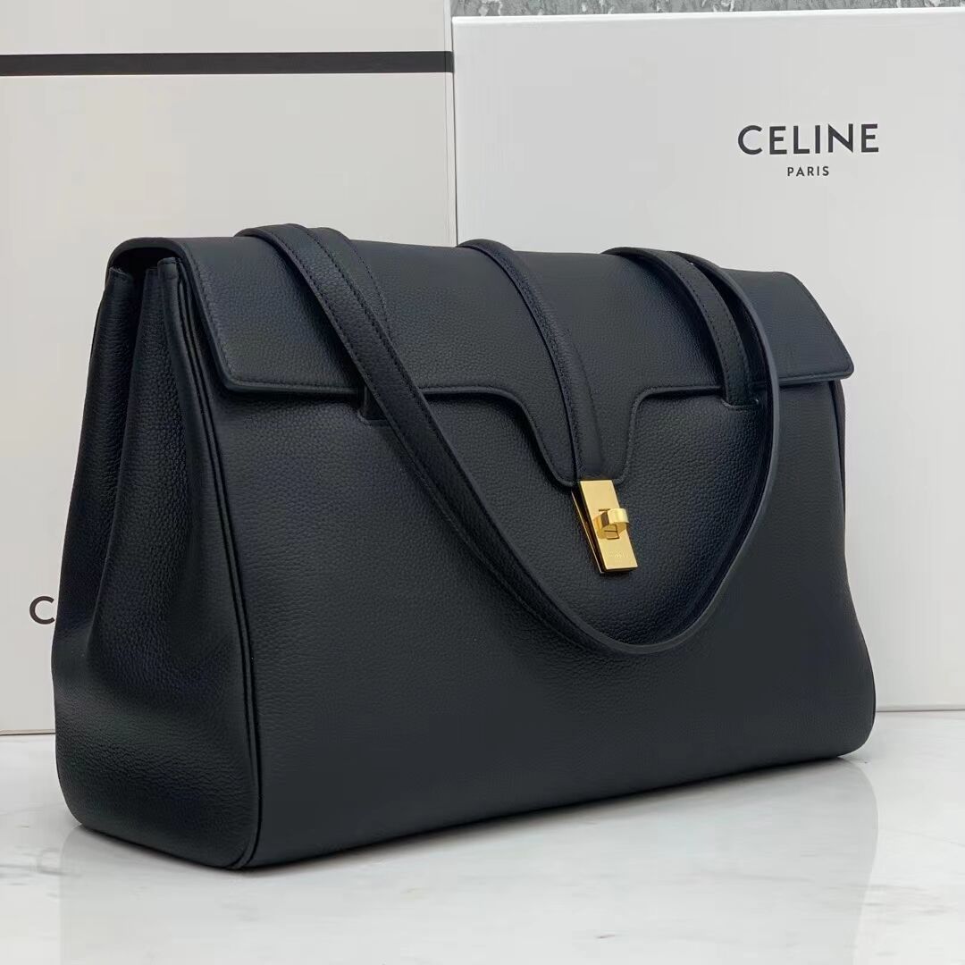 Celine MEDIUM SOFT 16 BAG IN SMOOTH CALFSKIN CR94043 black