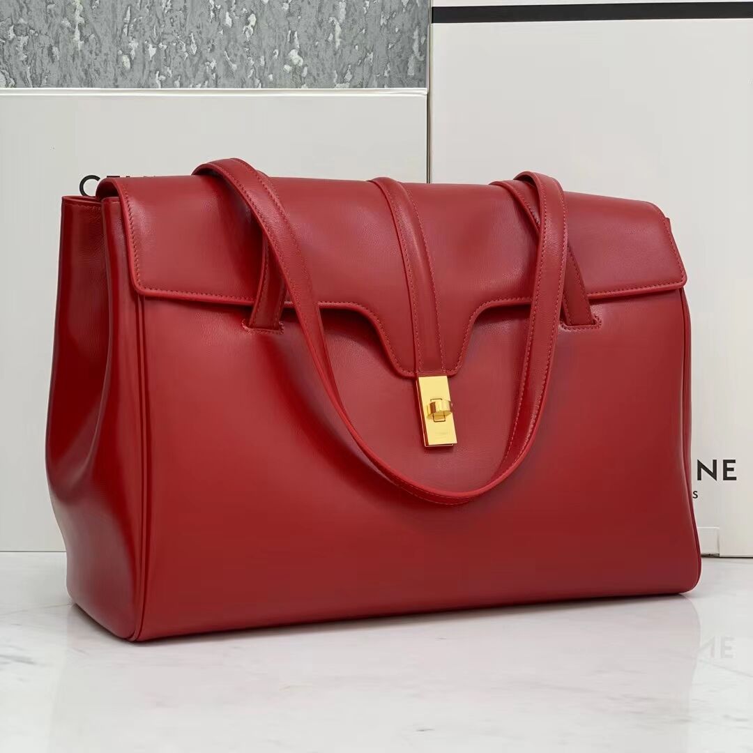 Celine MEDIUM SOFT 16 BAG IN SMOOTH CALFSKIN CR94043 red