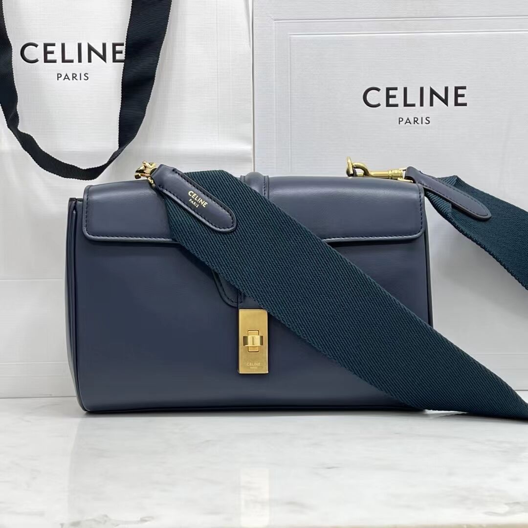 Celine TEEN SOFT 16 IN SMOOTH CALFSKIN 196853 NAVY BLUE