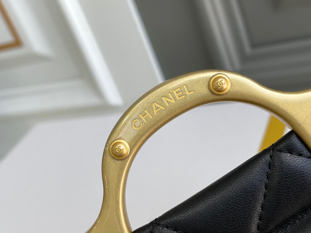 CHANEL Top Handle Micro Mini Wallet On Chain AP2206 Black