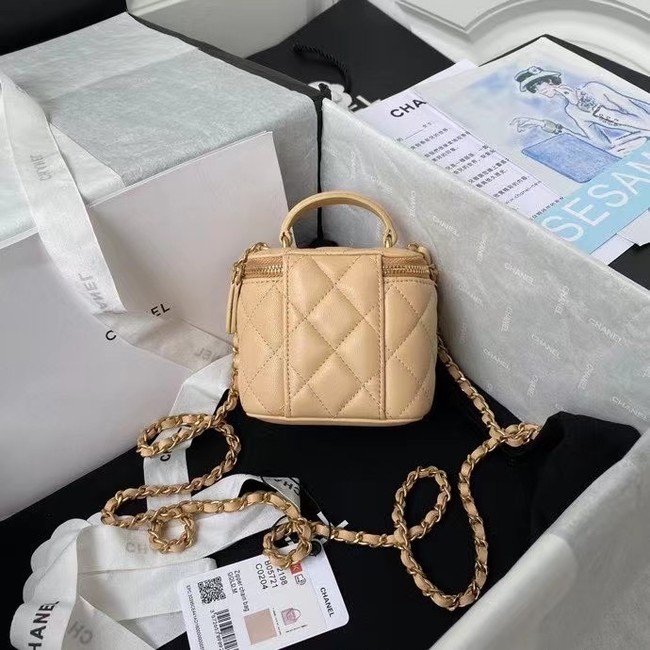 Chanel Original Small classic chain box handbag AP2198 Apricot