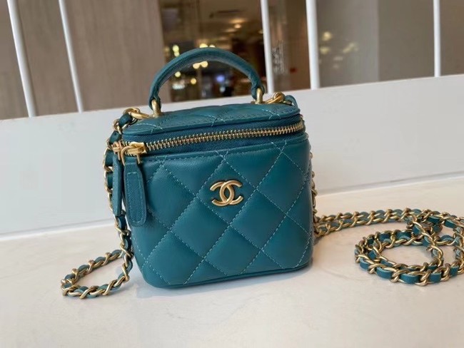 Chanel Original Small classic chain box handbag AP2198 blue