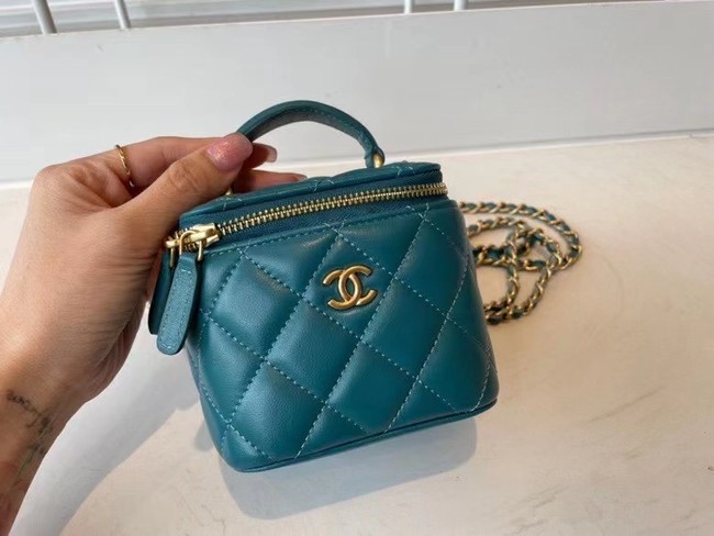 Chanel Original Small classic chain box handbag AP2198 blue