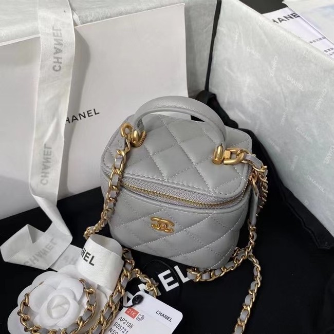 Chanel Original Small classic chain box handbag AP2198 grey