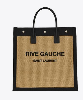 Yves Saint Laurent RIVE GAUCHE N/S SHOPPING BAG IN COTTON 9E1070 Beige