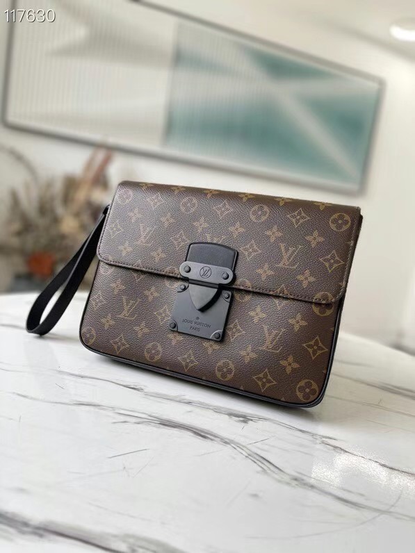 Louis Vuitton Original Monogram Canvas Zipper Clutch bag M80560 black