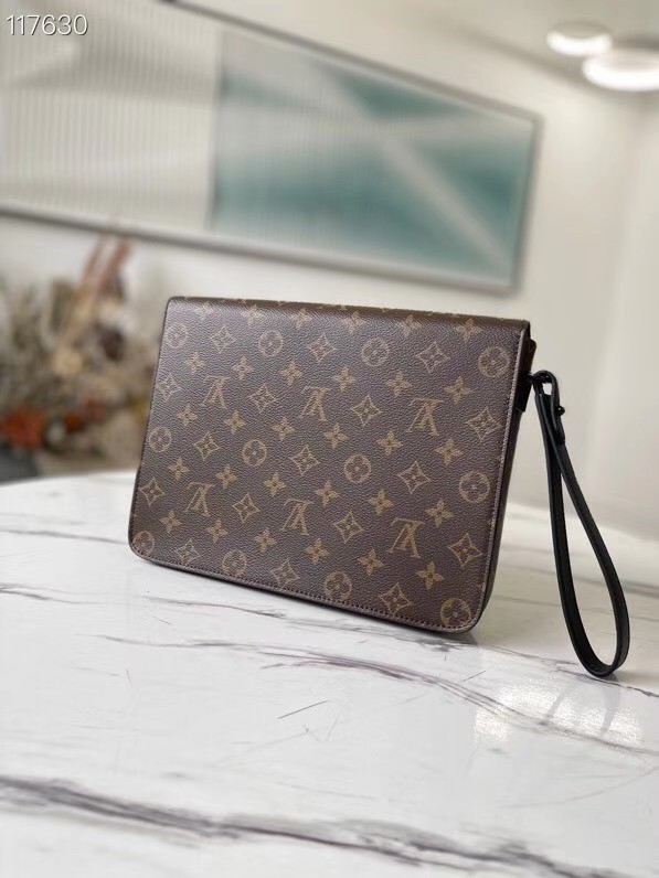 Louis Vuitton Original Monogram Canvas Zipper Clutch bag M80560 black