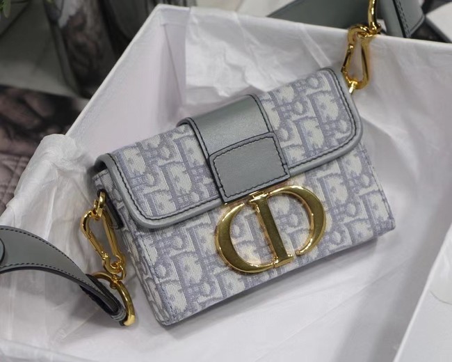 Dior 30 MONTAIGNE BOX BAG Oblique Jacquard M9204UT Gray