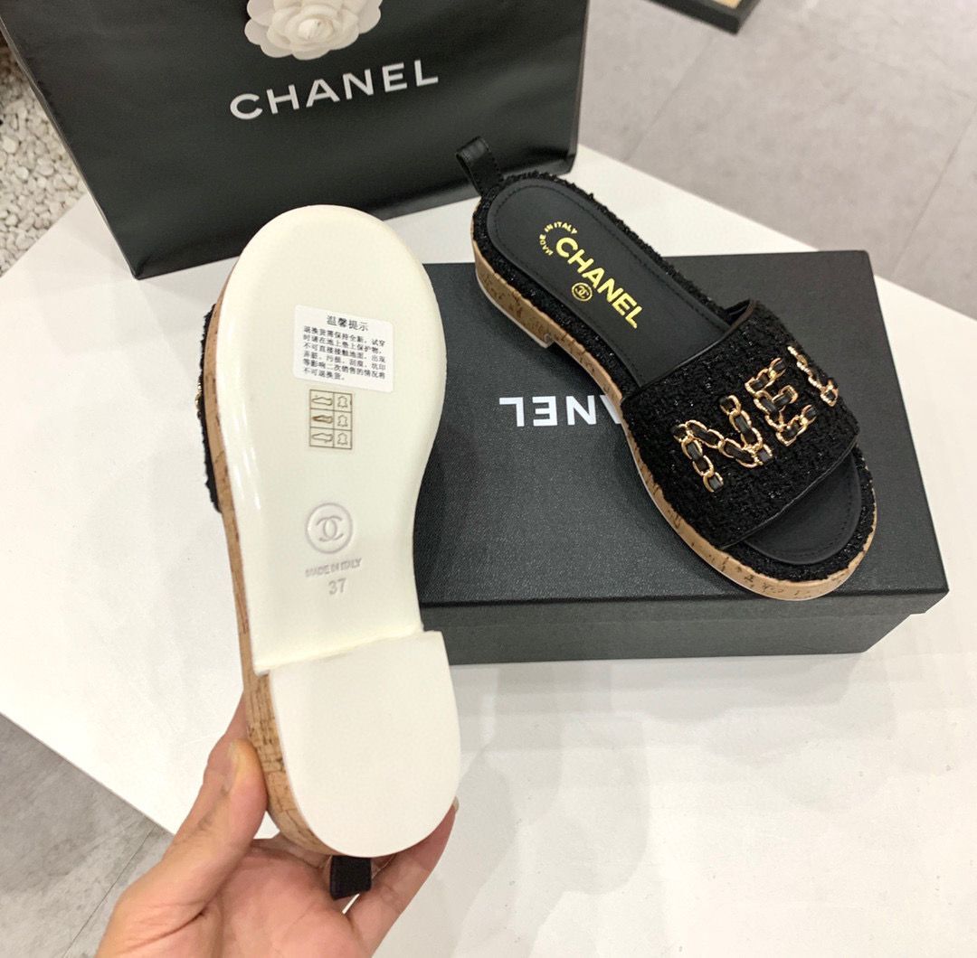 Chanel Slipper Shoes CH27963 Black