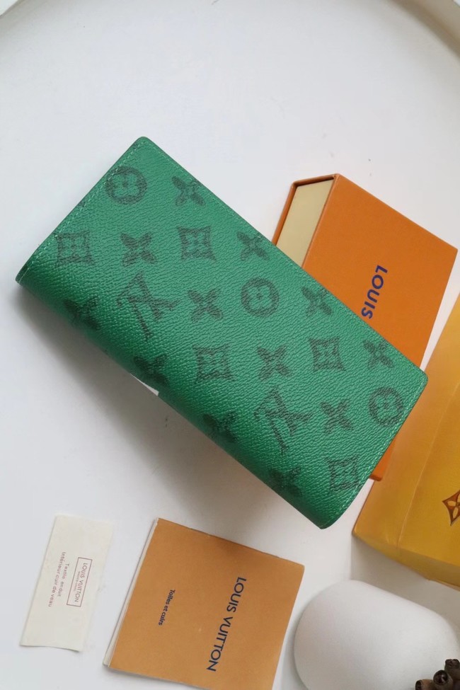 Louis Vuitton BRAZZA WALLET M80801 green