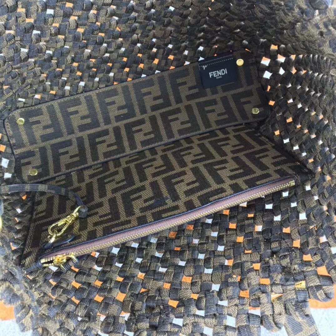 Fendi Weave Bag F6501 brown