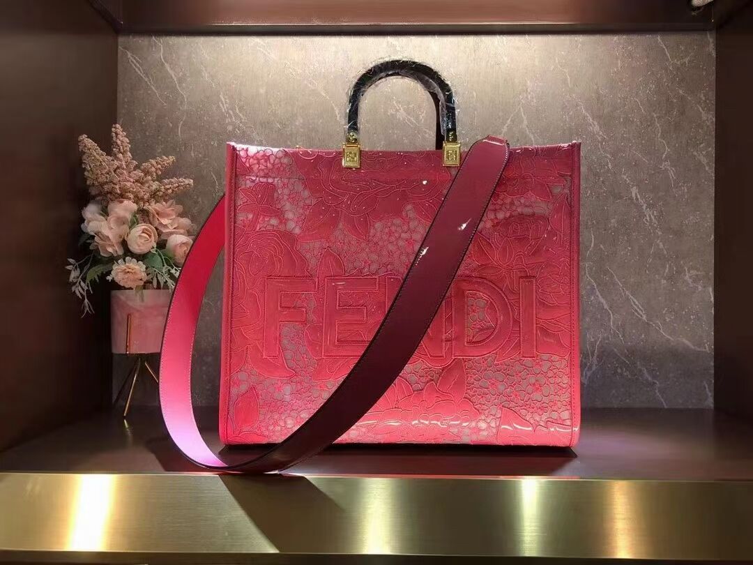 FENDI LARGE embroidery bag 8BH386AB rose