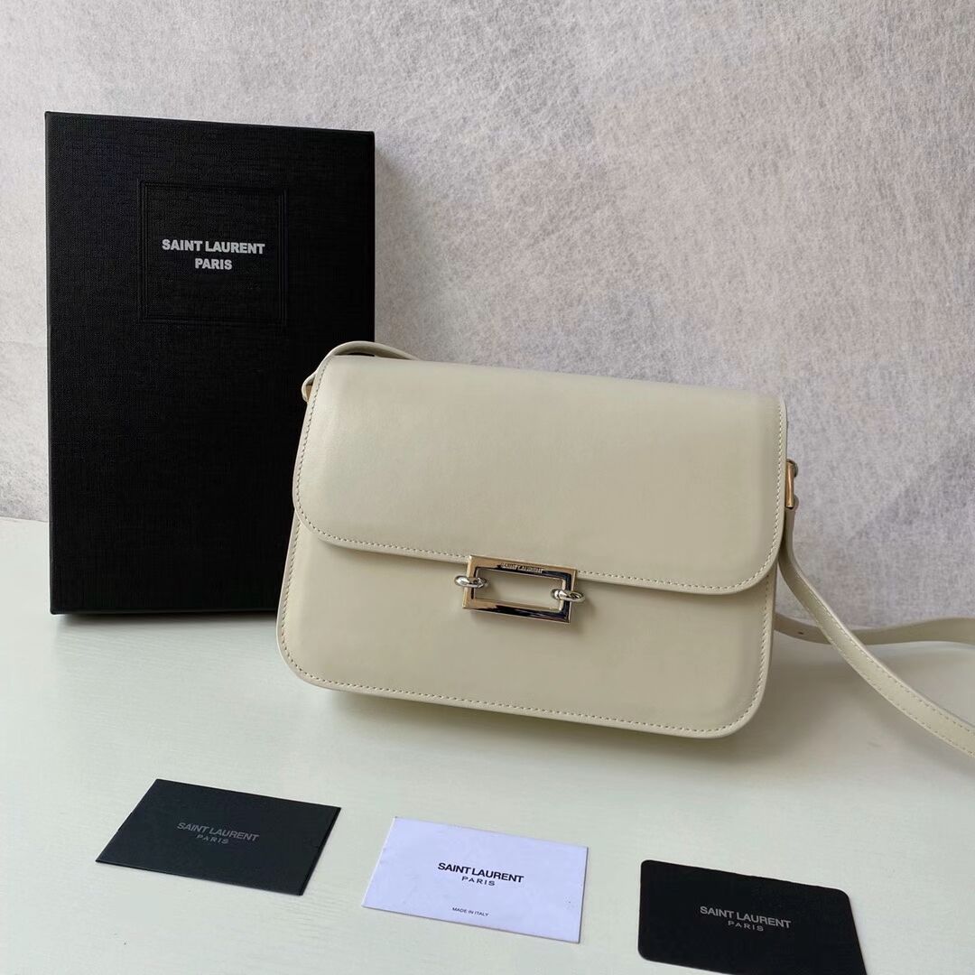 Yves Saint Laurent Calf leather cross-body bag Y357624 BLANC VINTAGE