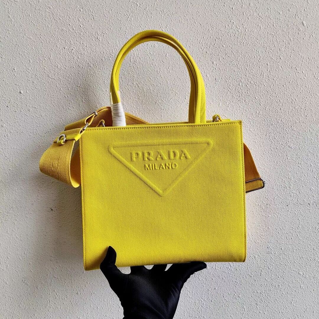 Prada Drill tote bag 1BG382 yellow