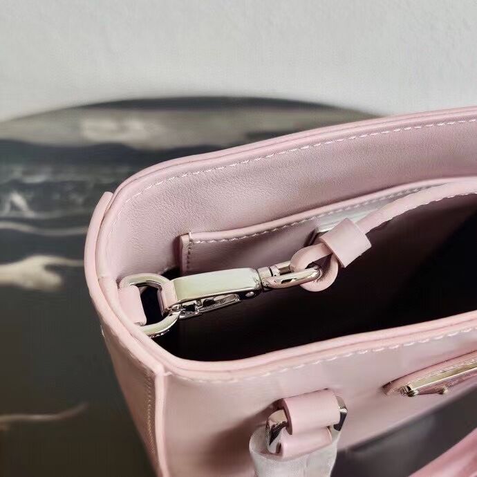 Prada Small brushed leather tote 1AD331 pink