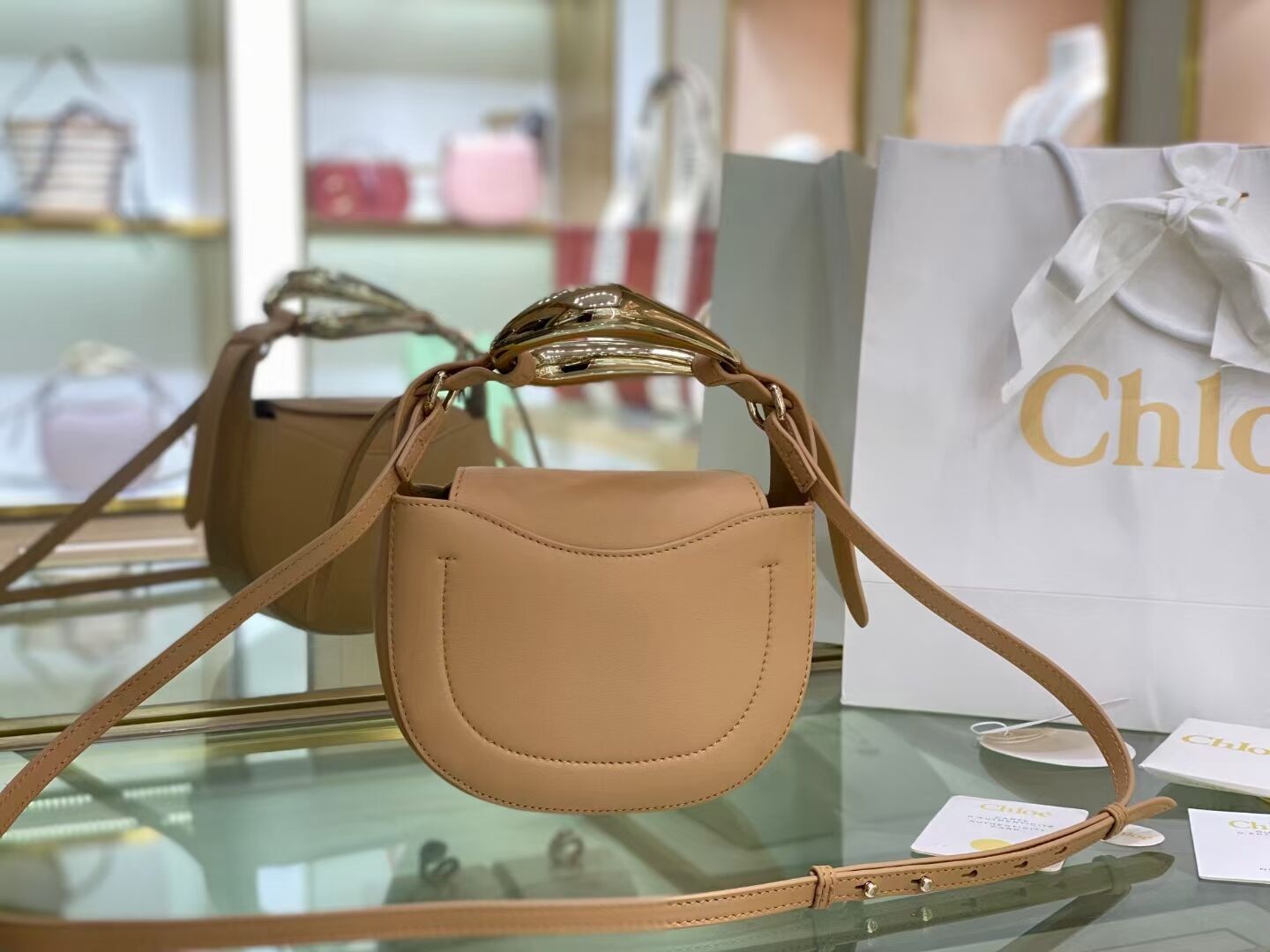 Chloe Original Calfskin Leather Bag 3S1350 Apricot