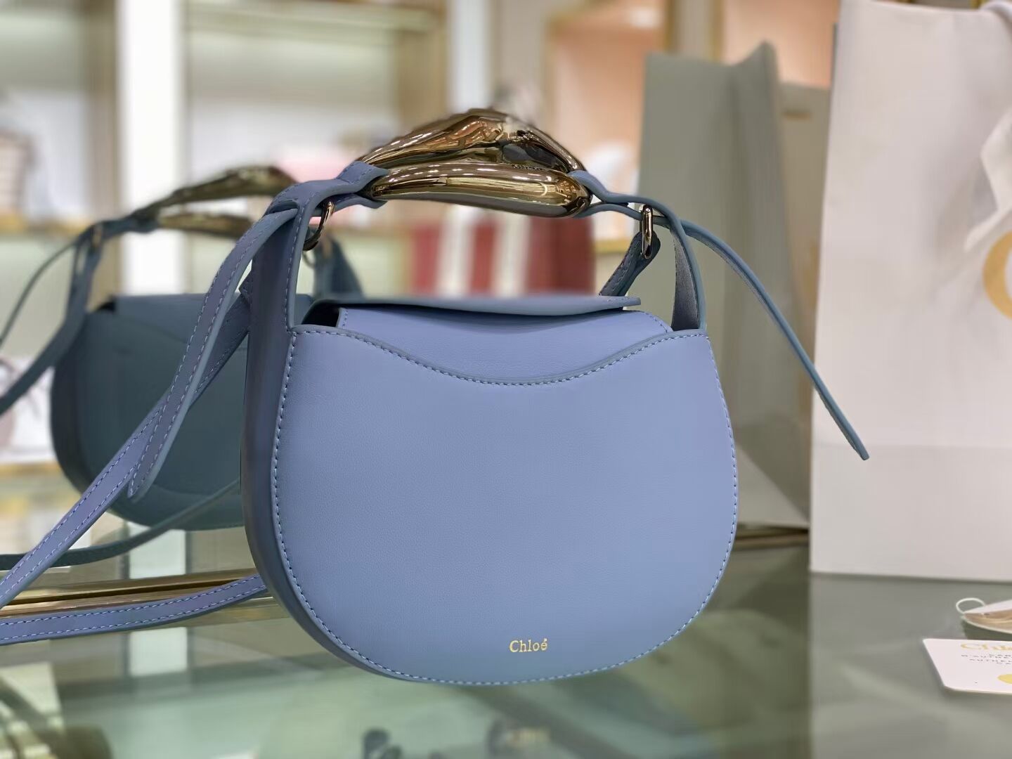 Chloe Original Calfskin Leather Bag 3S1350 sky blue