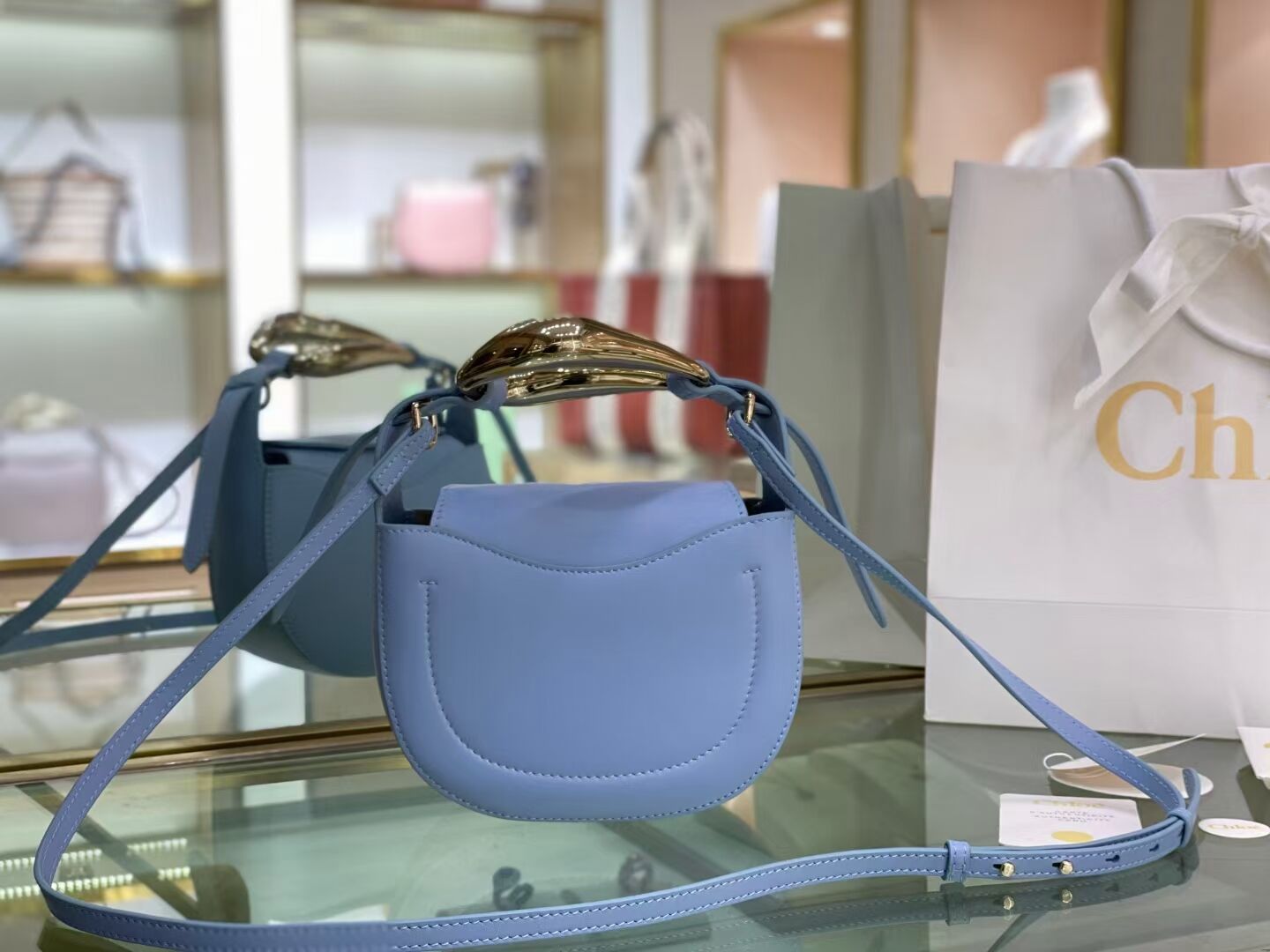 Chloe Original Calfskin Leather Bag 3S1350 sky blue