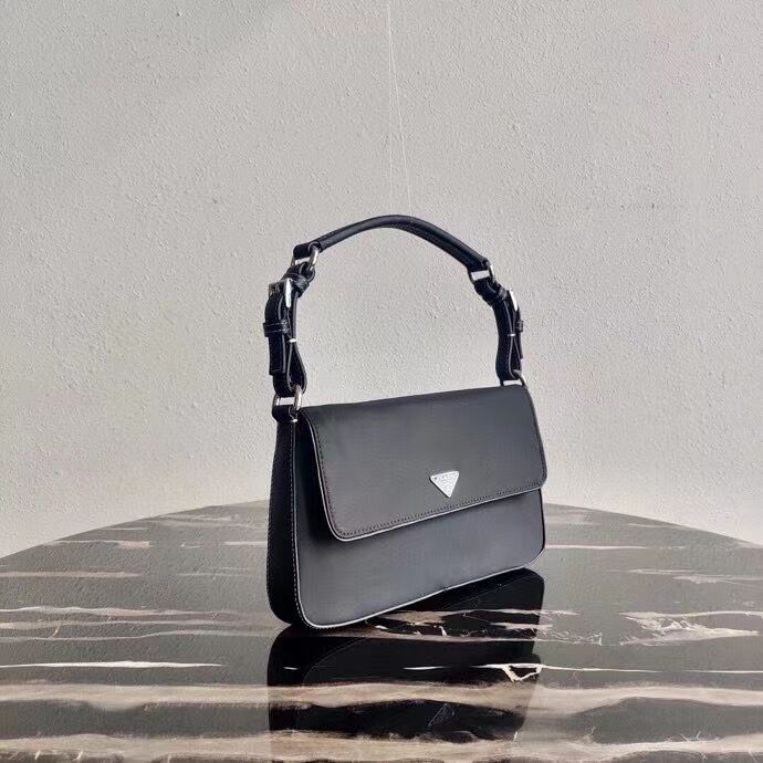 Prada Brushed leather small bag 2AD138 black