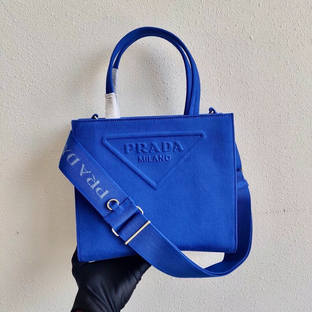 Prada Drill tote bag 1BG382 blue