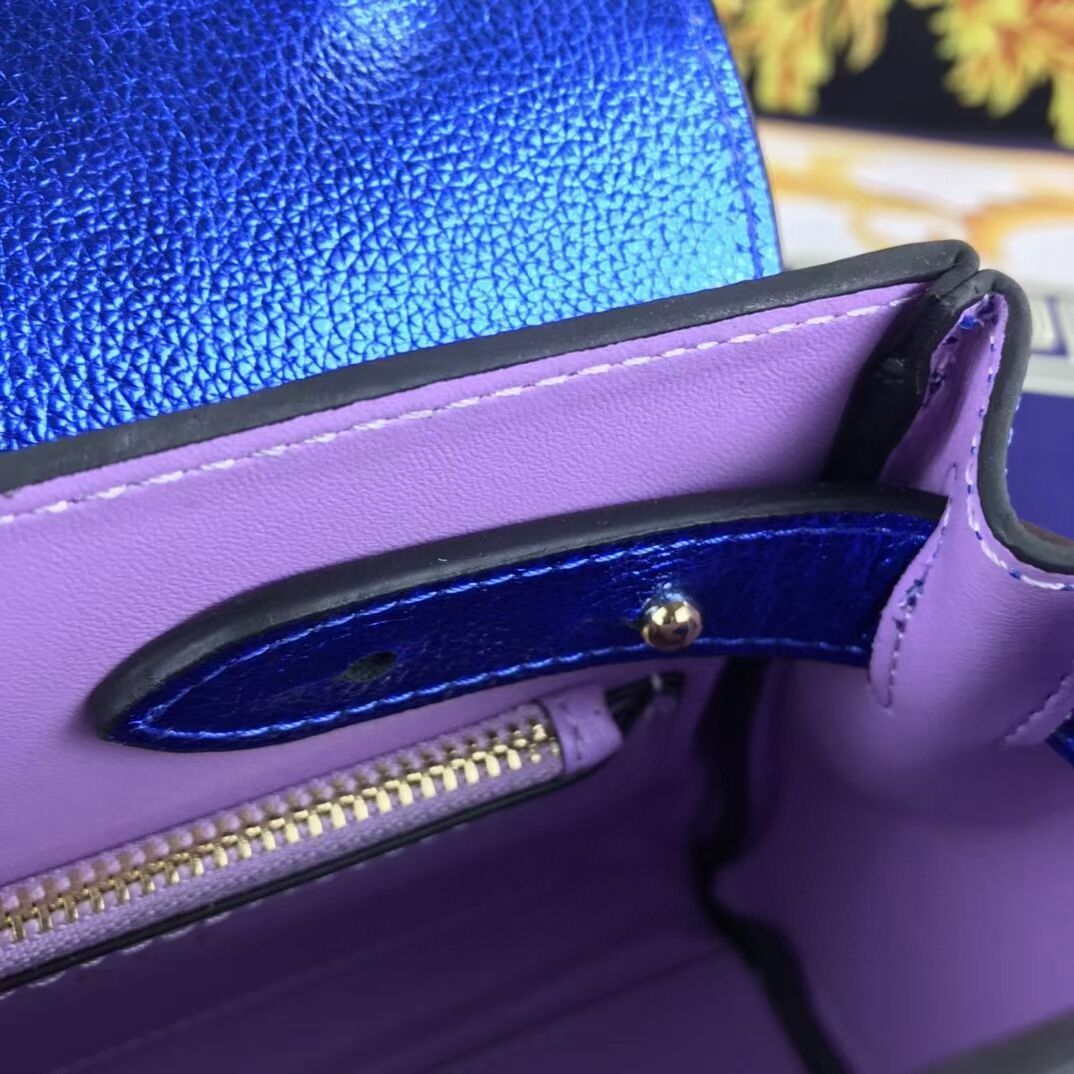 Versace Original Calfskin Leather Bag FS1040 blue