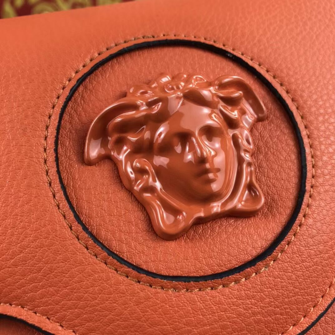 Versace Original Calfskin Leather Bag FS1040 orange