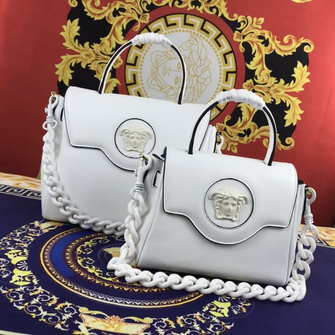 Versace Original medium Calfskin Leather Bag FS1041 white