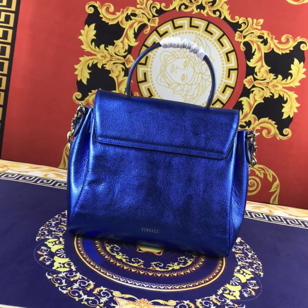 Versace Original medium Calfskin Leather Bag FS1041 blue