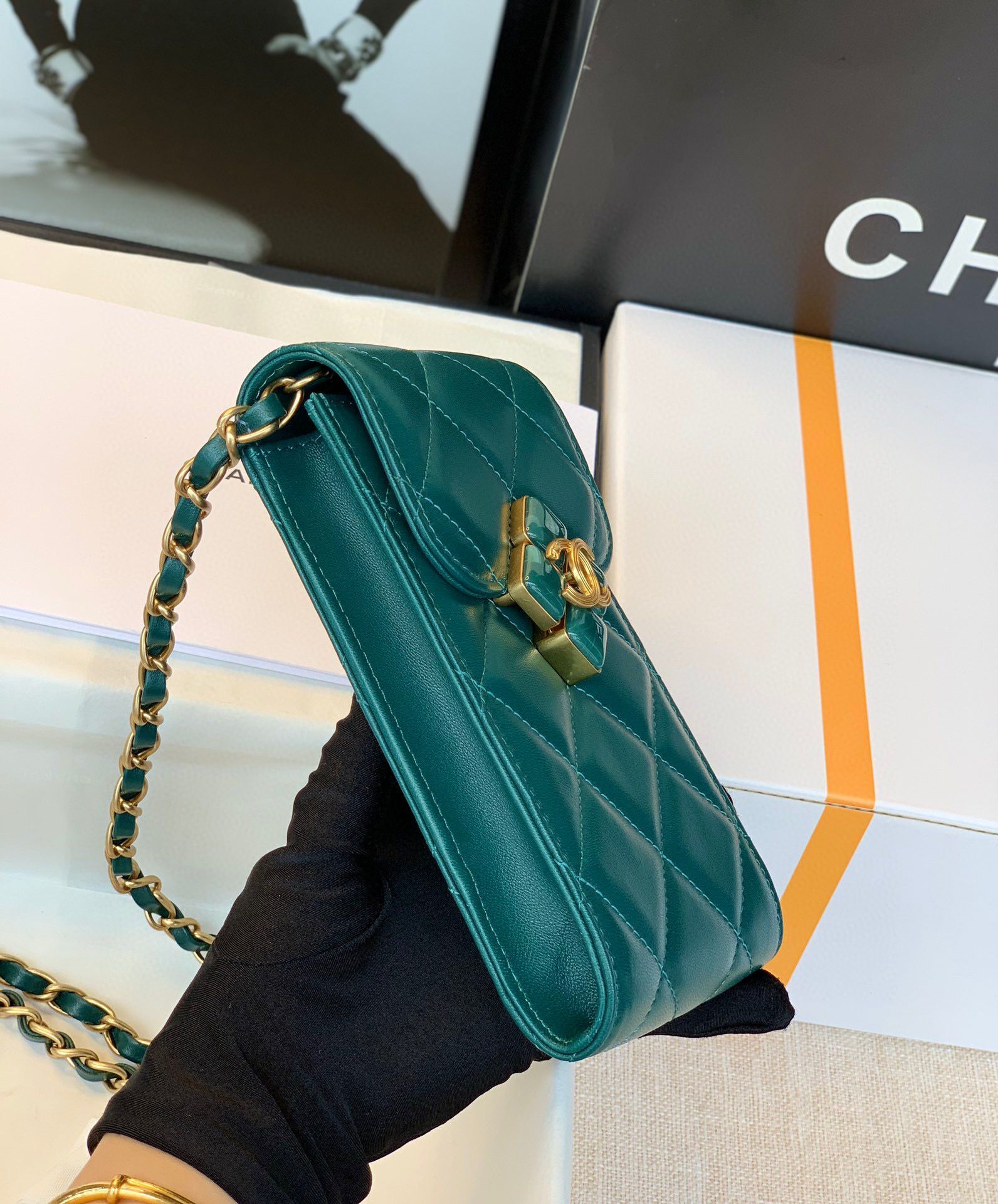 CHANEL Mobile phone case Card Holder AP1188 Green