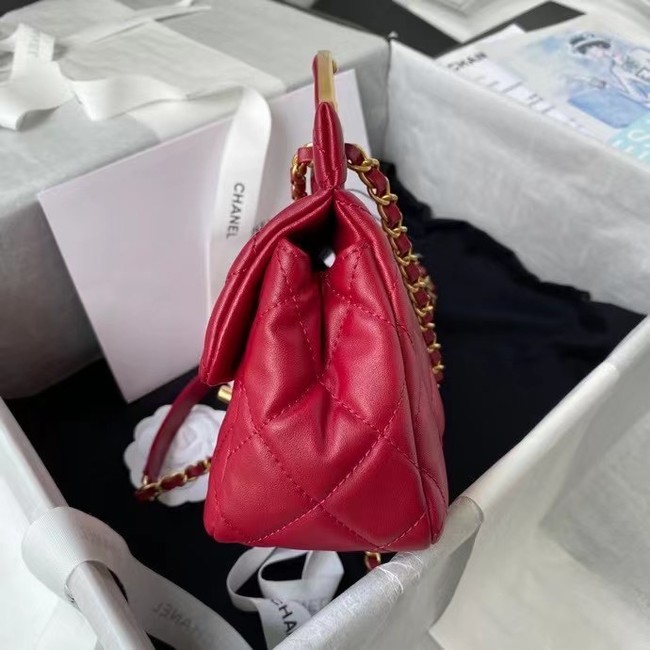 Chanel Flap Shoulder Bag Original leather AS2438 red