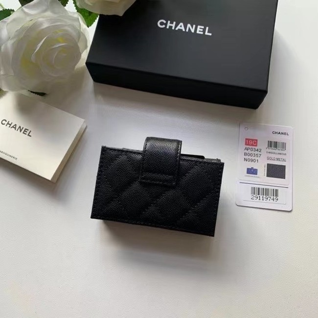 Chanel card holder AP0342 black